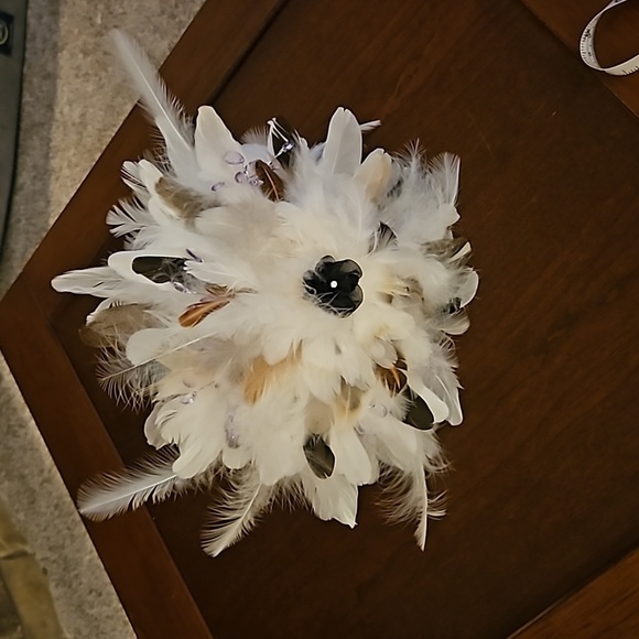 HANDMADE Artisan Peacock Feathers Jewel Formal Bridal Boquet FIRM PRICE - Picture 5 of 10